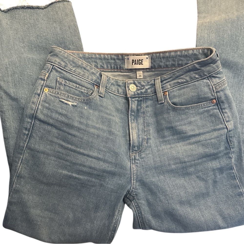 PAIGE Blue Straight Leg Jeans with Classic Stitching NWOT! Women’s-26